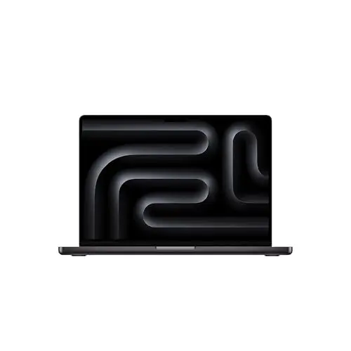 Apple MacBook Pro M4 laptop in Space Black showing Liquid Retina XDR display